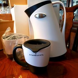 Ltd Ed Starbucks Thermal Carafe by Migo w/2 travel mugs w/lids by Barista